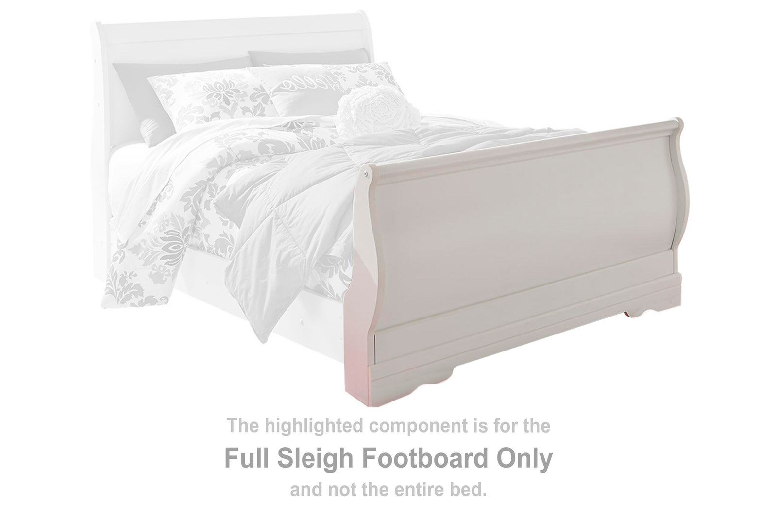Anarasia Sleigh Footboard (Youth) - White  (B129-SI) - Image 2