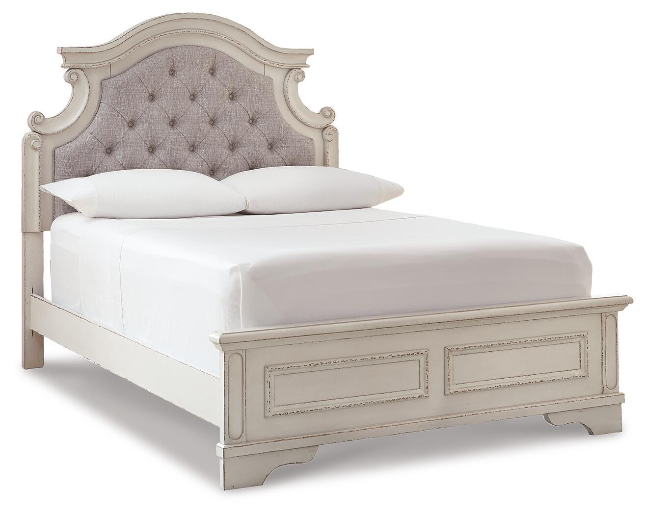 Realyn Upholstered Panel Bed, Dresser, Mirror, Chest and Nightstand (B743-SI) - Image 6