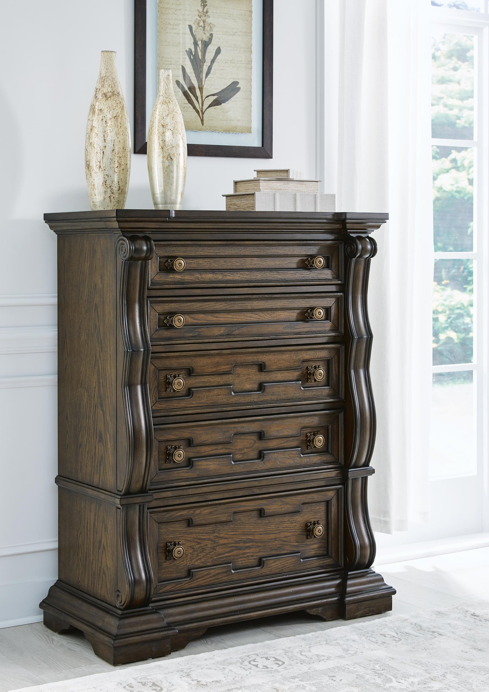 Maylee Chest of Drawers - Dark Brown  (B947-SI) - Image 7