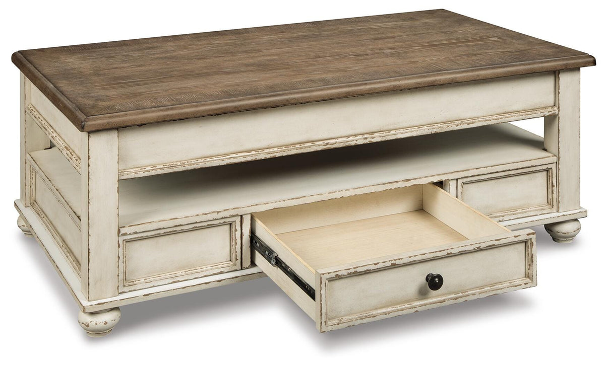Realyn Coffee Table with Lift Top - White/Brown  (T523-SI) - Image 3