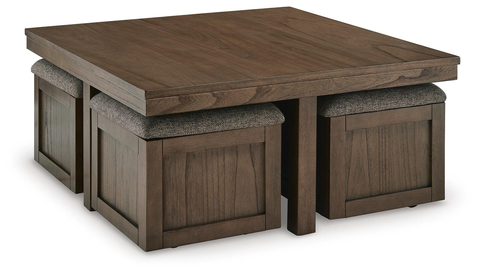 Boardernest Coffee Table with 4 Stools - Brown  (T738-SI)
