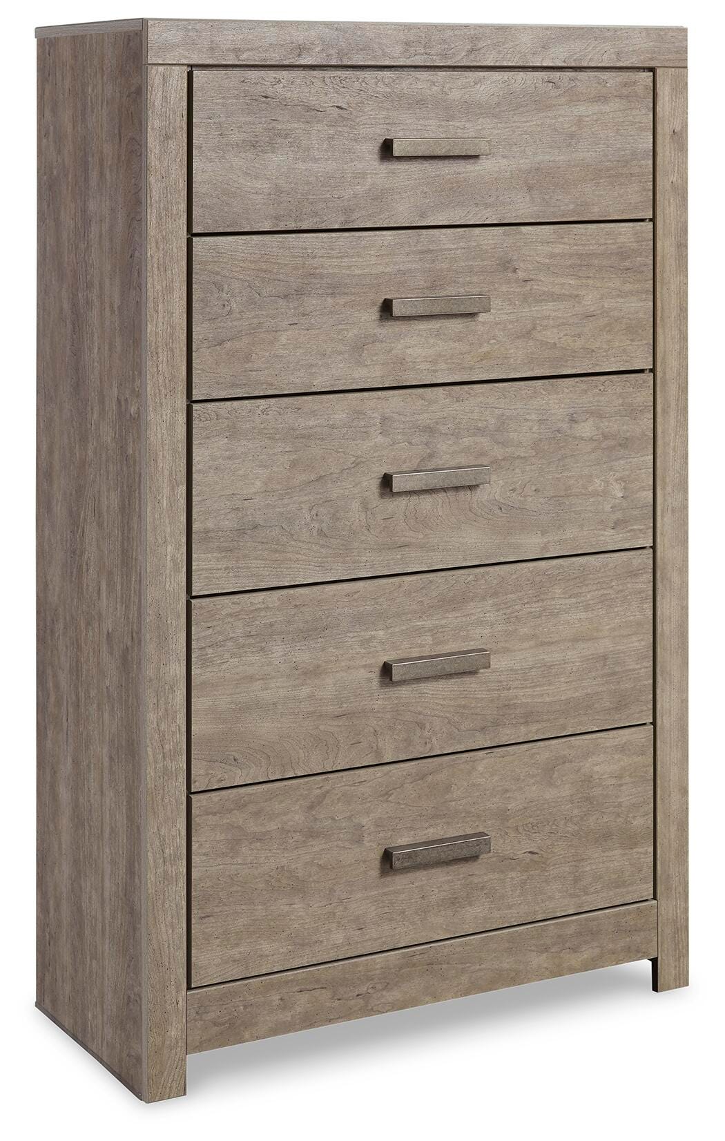 Culverbach Panel Bed with Dresser and Mirror, Chest and 2 Nightstands - Gray  (B070-SI) - Image 6