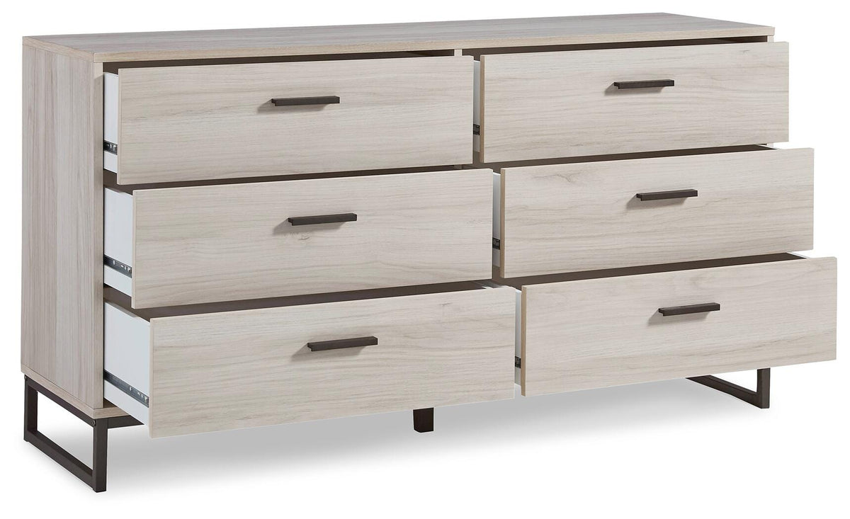 Socalle Panel Platform Bed with Dresser and Nightstand - Light Natural  (EB1864-SI) - Image 4