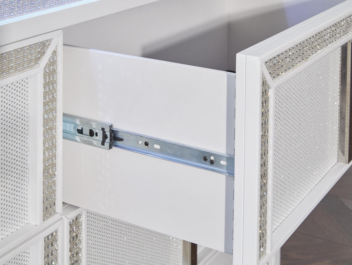 Chalanna Dresser and Mirror - White  (B822-SI) - Image 4