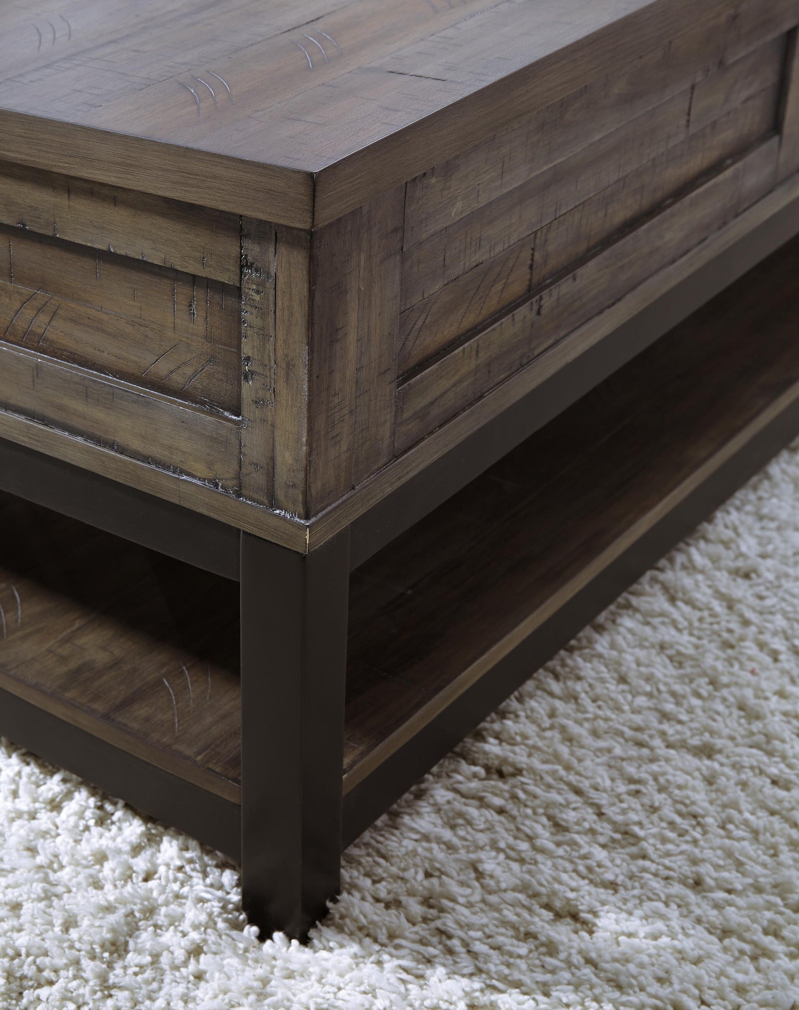 Johurst Coffee Table with Lift Top - Grayish Brown  (T444-SI) - Image 7