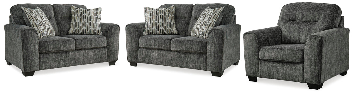 Lonoke 2 Loveseats and Chair (50504-SI)