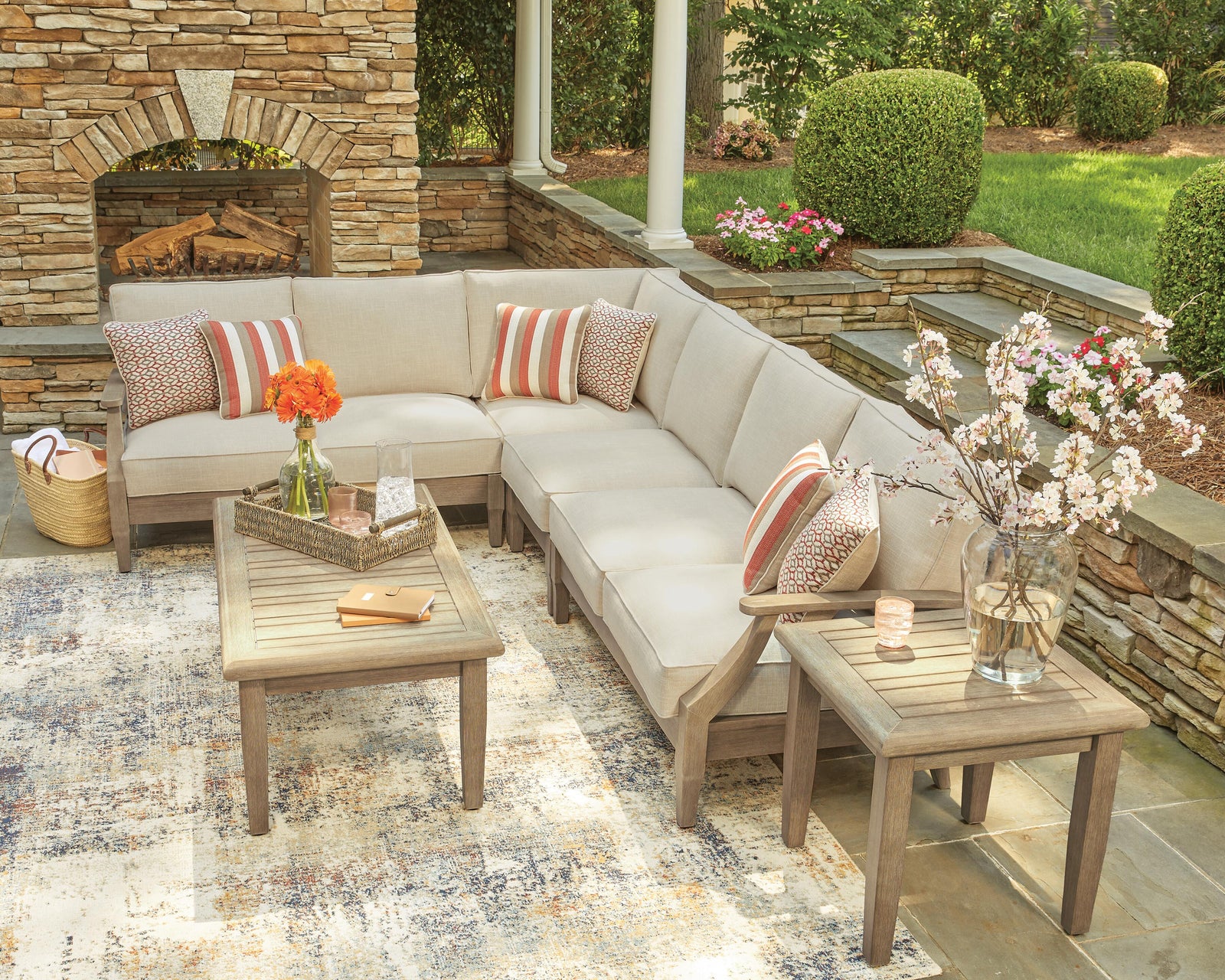 Clare View 4-Piece Outdoor Sectional (P801-SI) - Image 4
