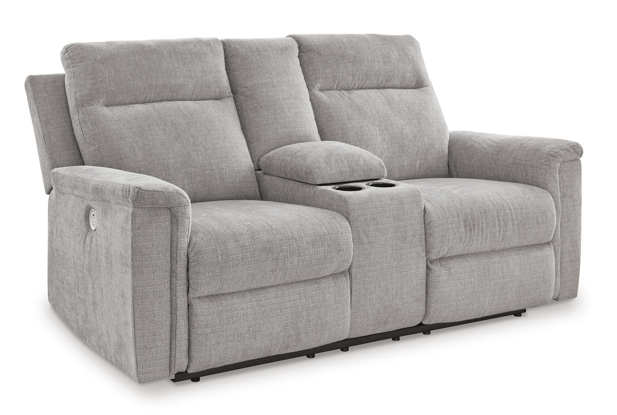 Barnsana Power Reclining Loveseat with Console (33201-SI) - Image 9