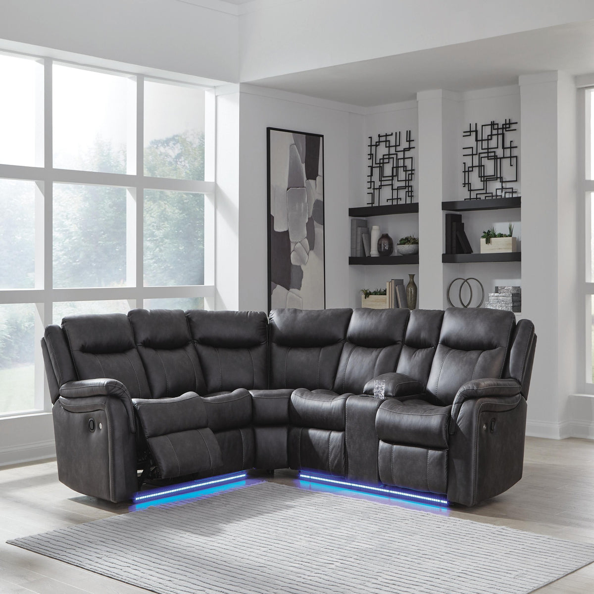Sultan Meadow 2-Piece Reclining Sectional (PC13001-SI) - Image 4