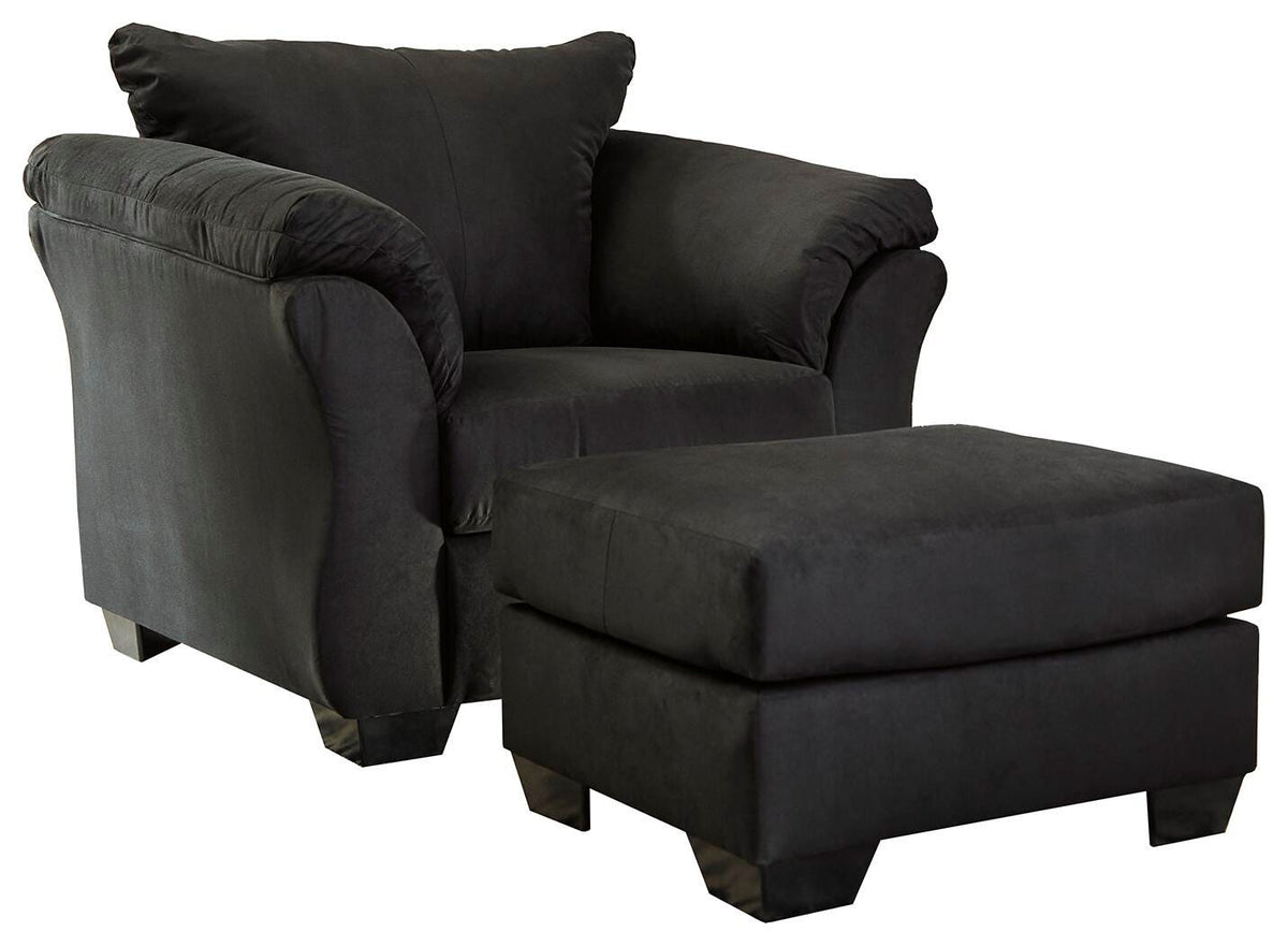 Darcy Chair and Ottoman (75008-SI)