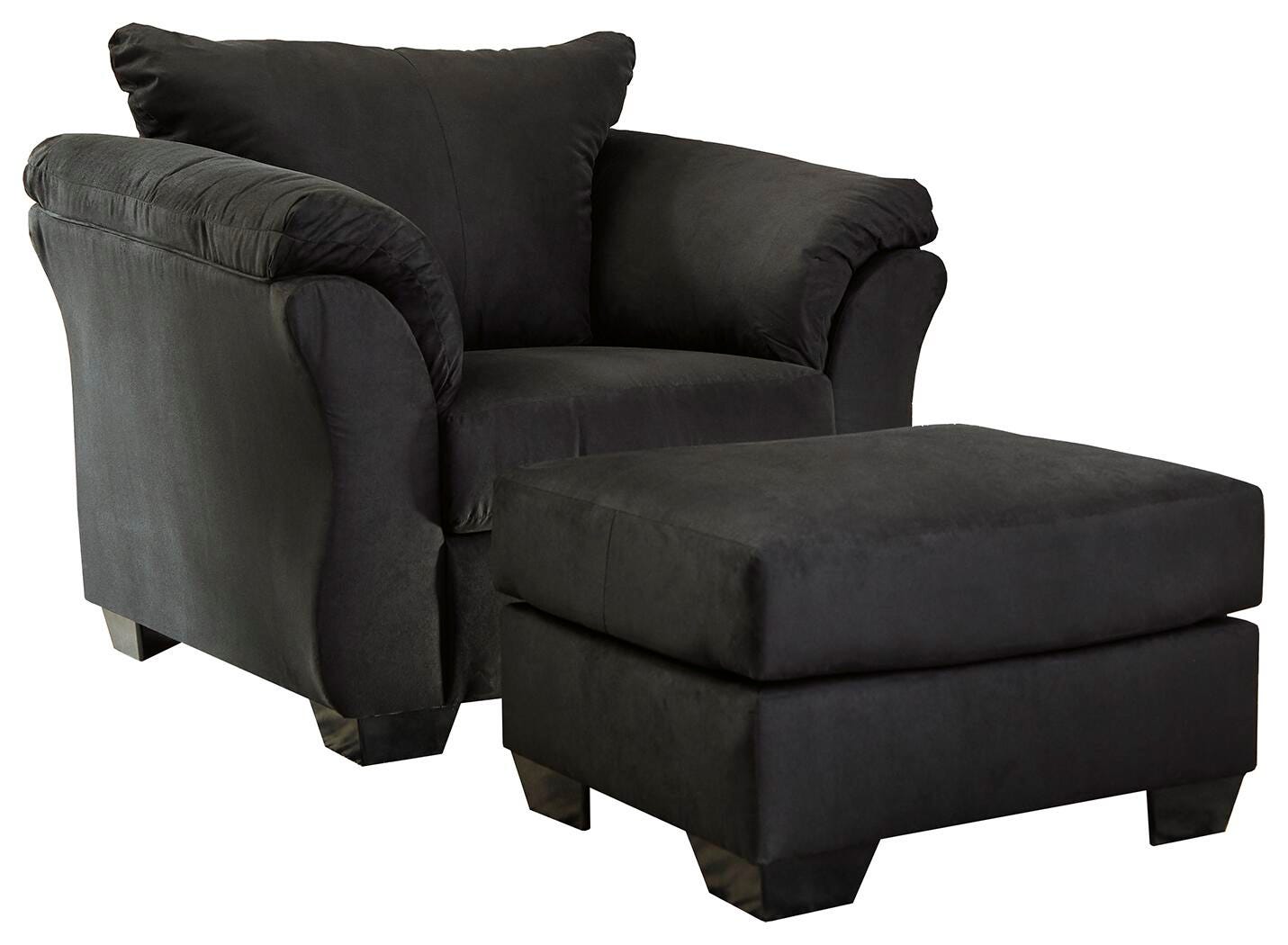 Darcy Chair and Ottoman (75008-SI)