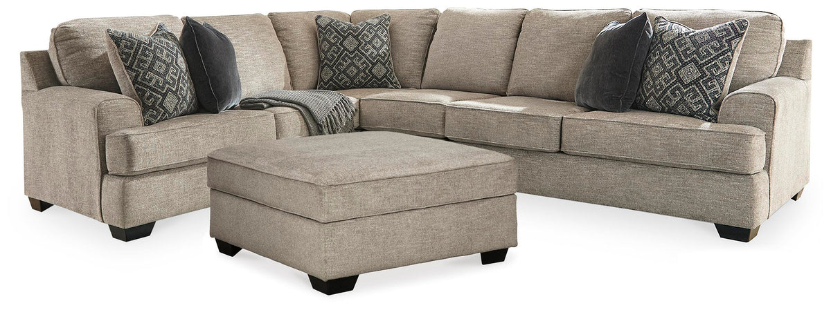 Bovarian 3-Piece Sectional and Ottoman (56103-SI)