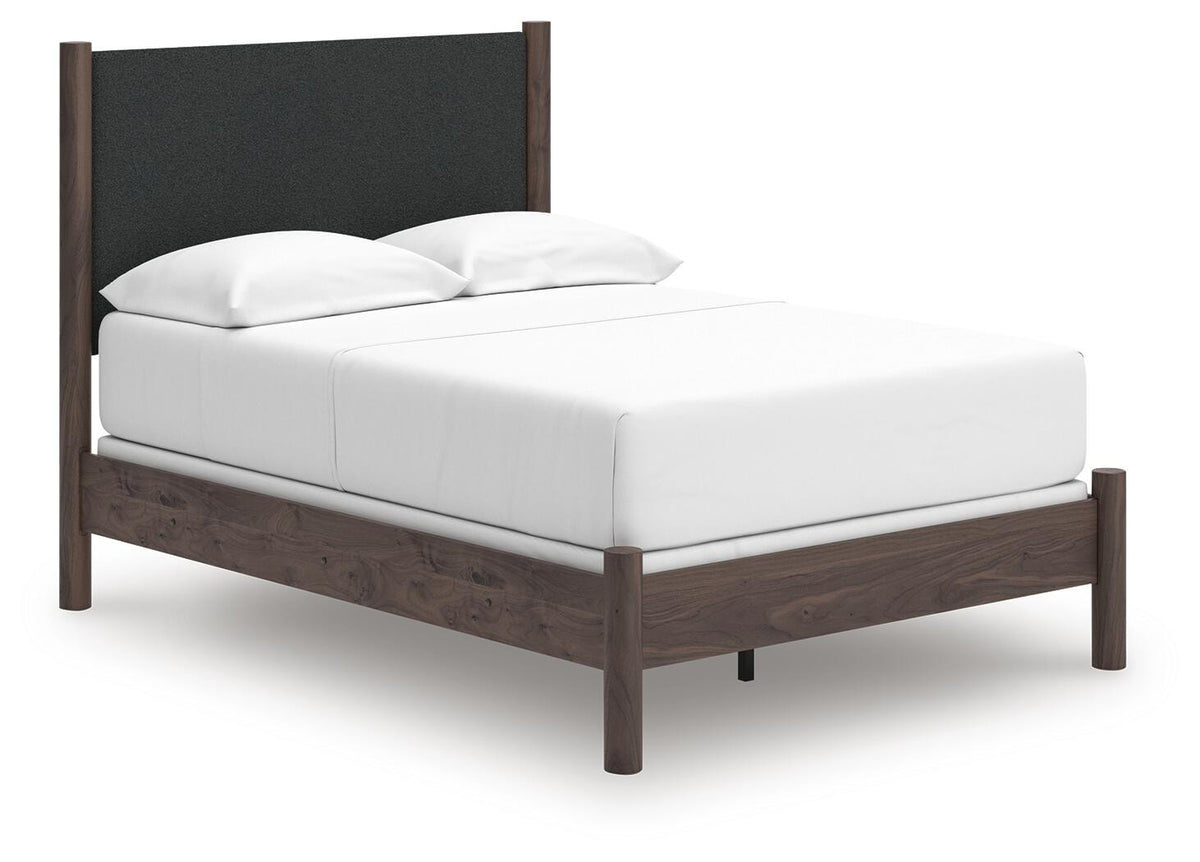 Pamytta Full Upholstered Panel Bed, Dresser and Mirror (PCB2614-SI) - Image 10