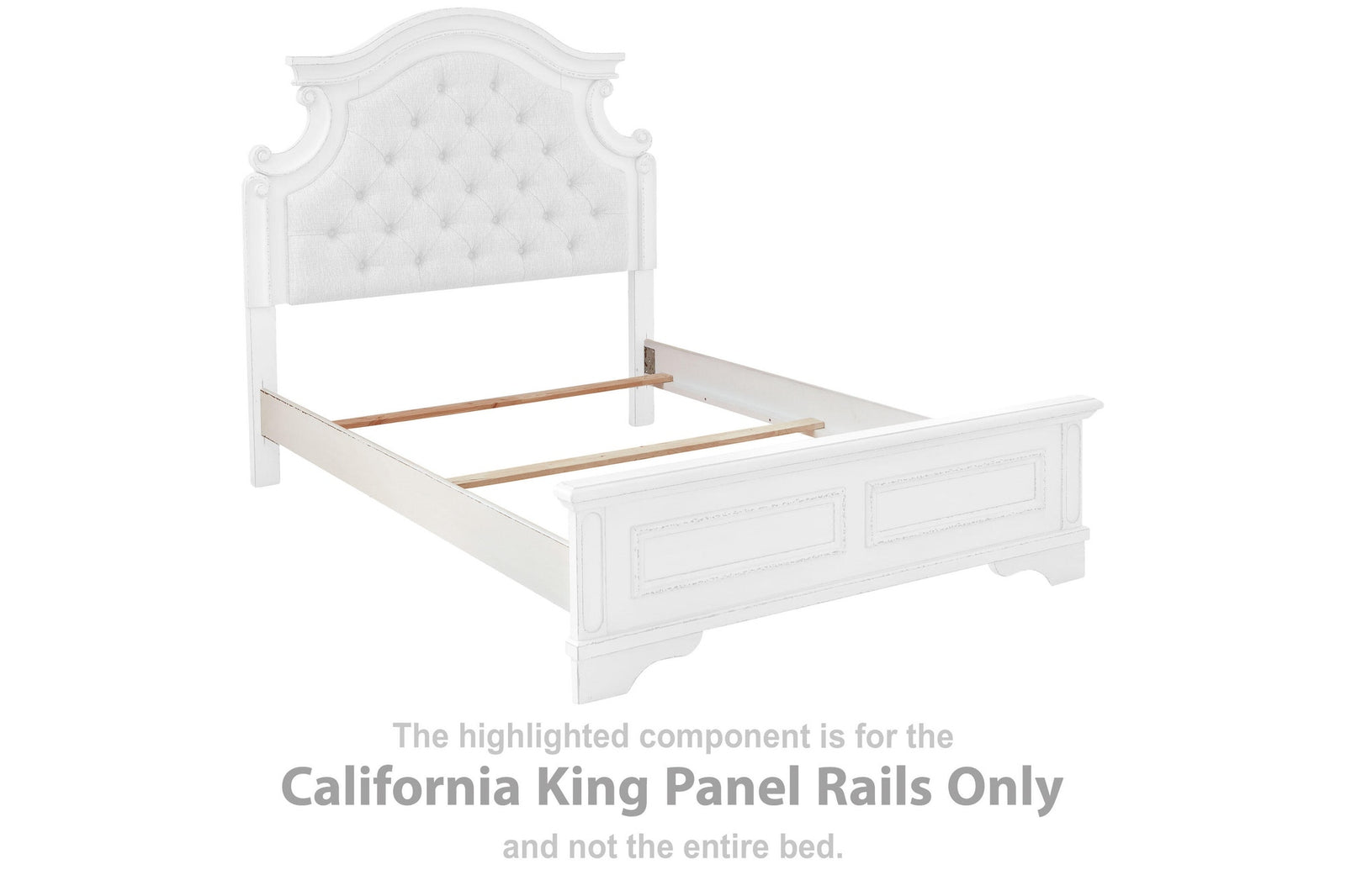 Realyn Panel Rails - Chipped White  (B743-SI) - Image 4