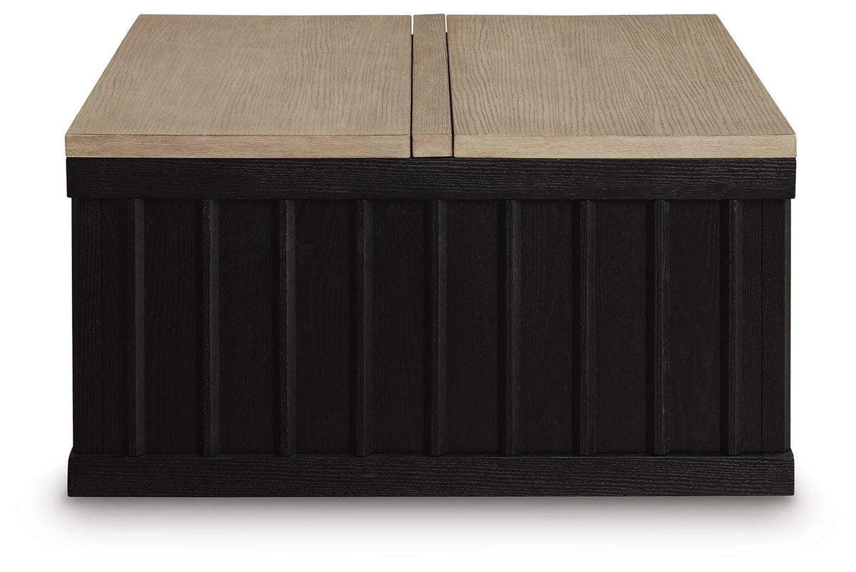 Rylandyn Lift-Top Coffee Table - Black/Light Brown  (T721-SI) - Image 5