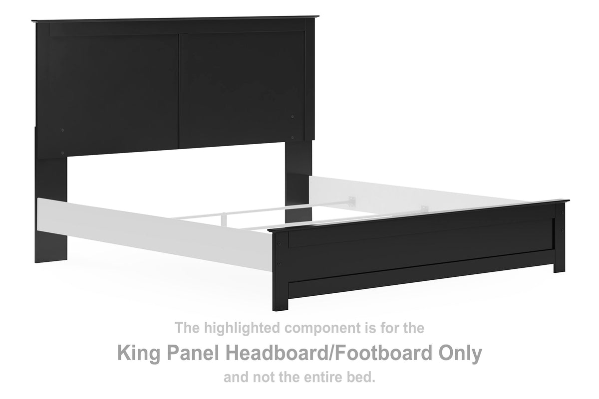 Maribel Panel Headboard/Footboard - Black  (B138-SI)