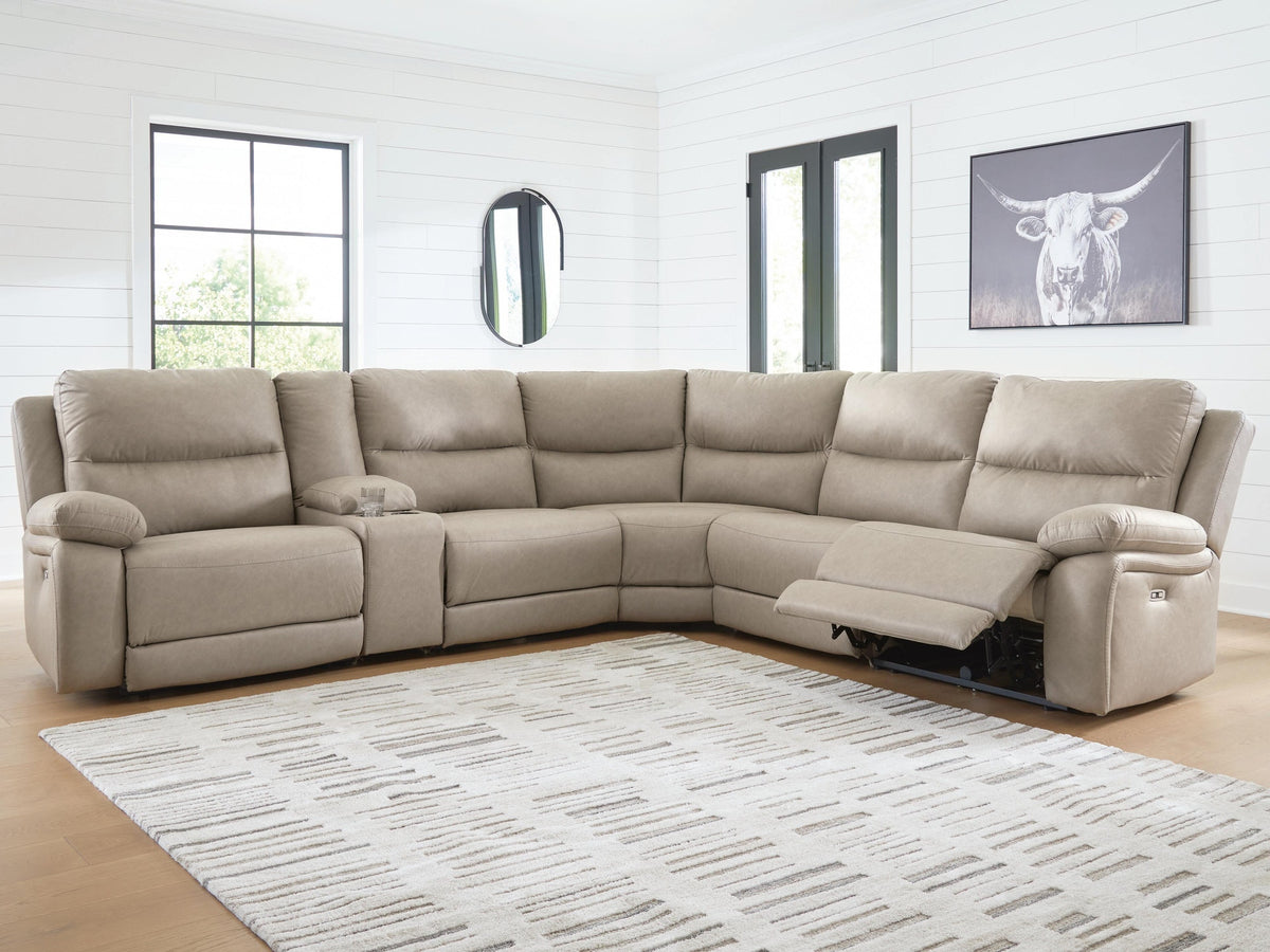 Narwhal Place 6-Piece Reclining Sectional with Storage Console (PC99201-SI) - Image 3