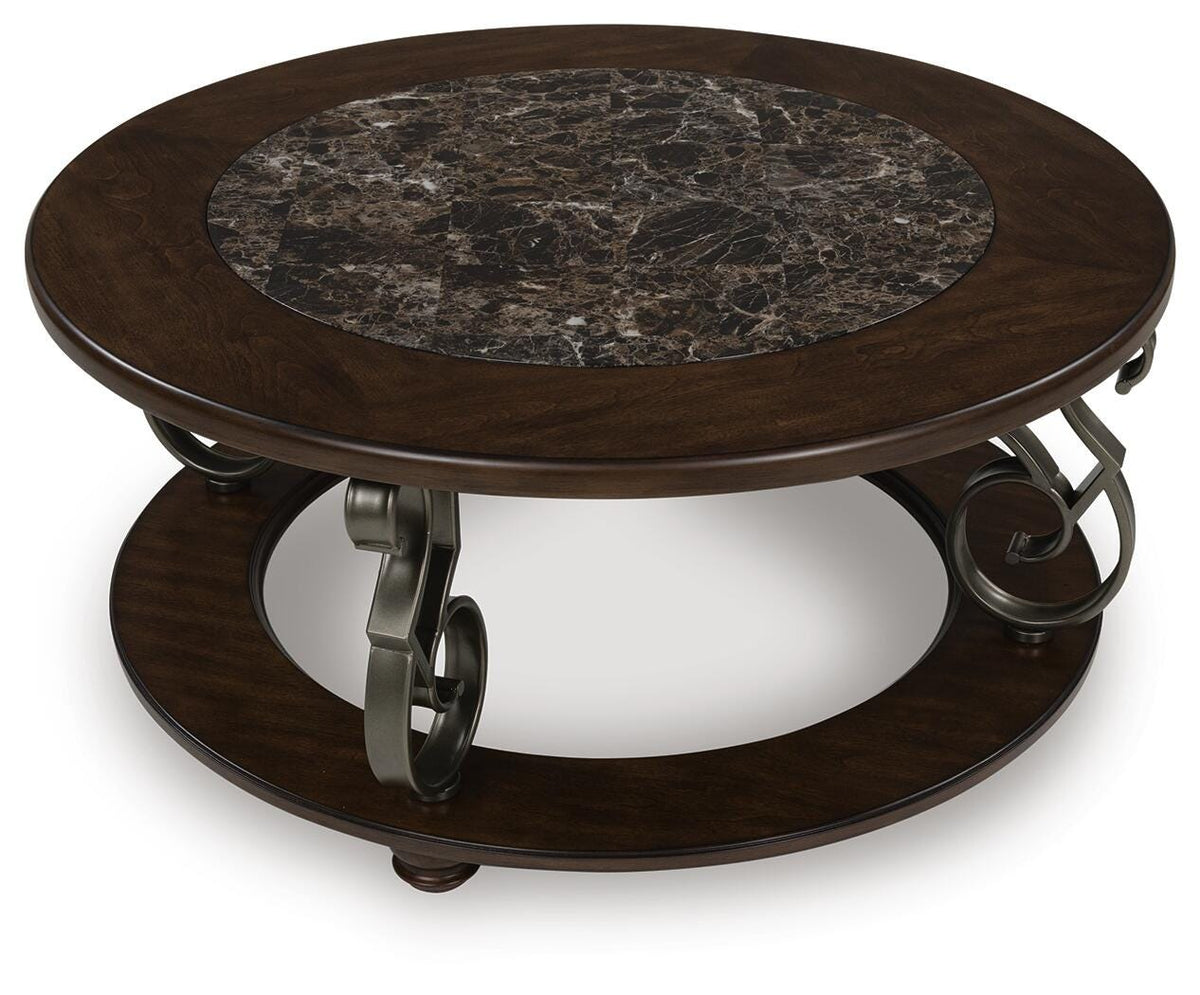 Frallyn Coffee Table and 2 Ends - Warm Brown  (T623-SI) - Image 8