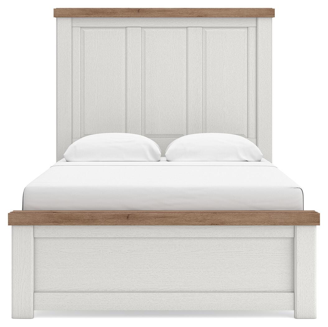 Savonport Panel Bed (Youth) - White/Brown  (B4615-SI) - Image 2