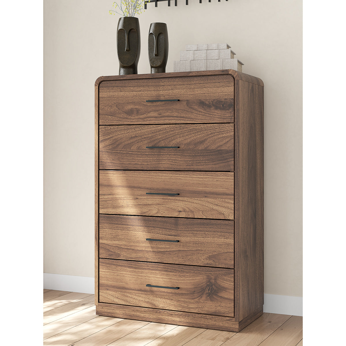 Fortlorn Queen Panel Bed, Dresser, Chest and 2 Nightstands (PCB386-SI) - Image 34