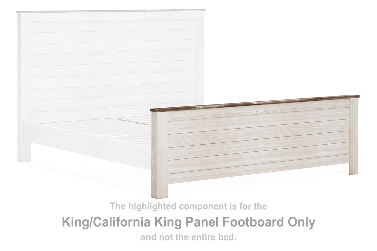 Willowton Panel Footboard - Whitewash  (B267-SI) - Image 3
