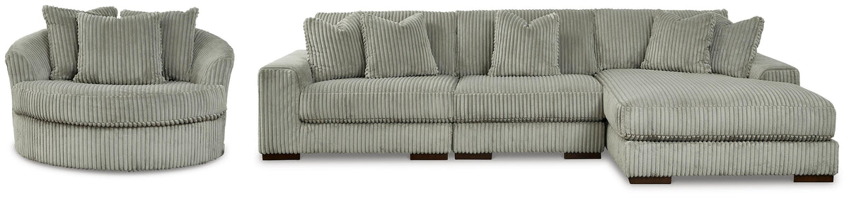 Lindyn 3-Piece Sectional and Chair (21105-SI)