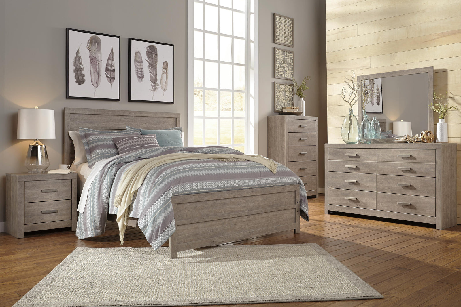 Culverbach Dresser and Mirror - Gray  (B070-SI) - Image 5