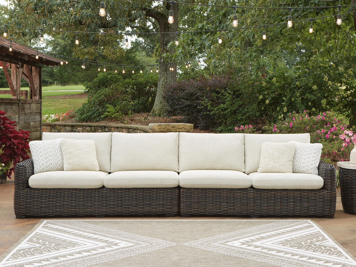 Kimora Outdoor Right and Left-arm Facing Loveseat with Cushion (Set of 2) (P711-SI) - Image 2
