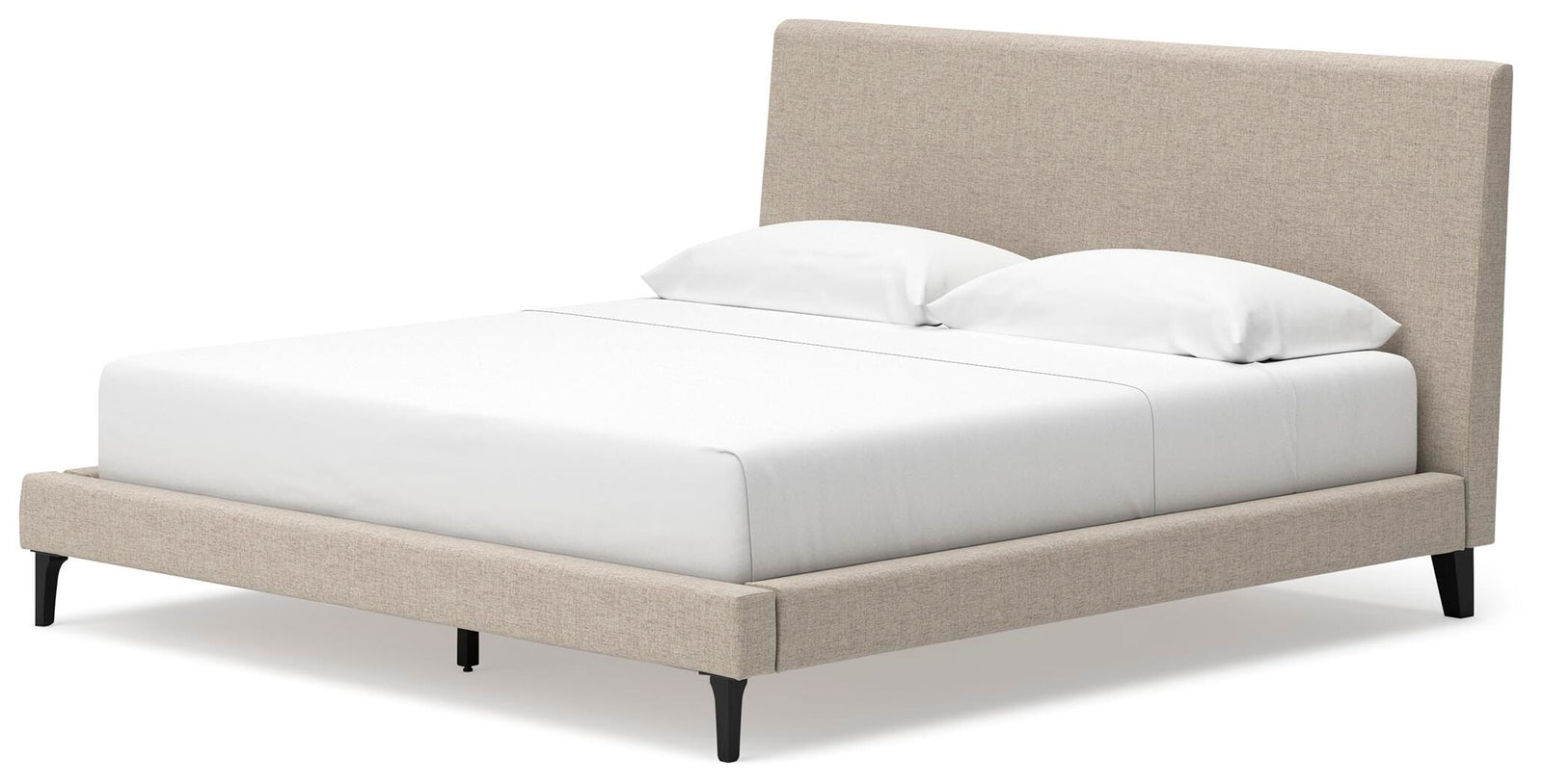 Cielden Upholstered Bed with Roll Slats - Soft Gray  (B1199-SI) - Image 3