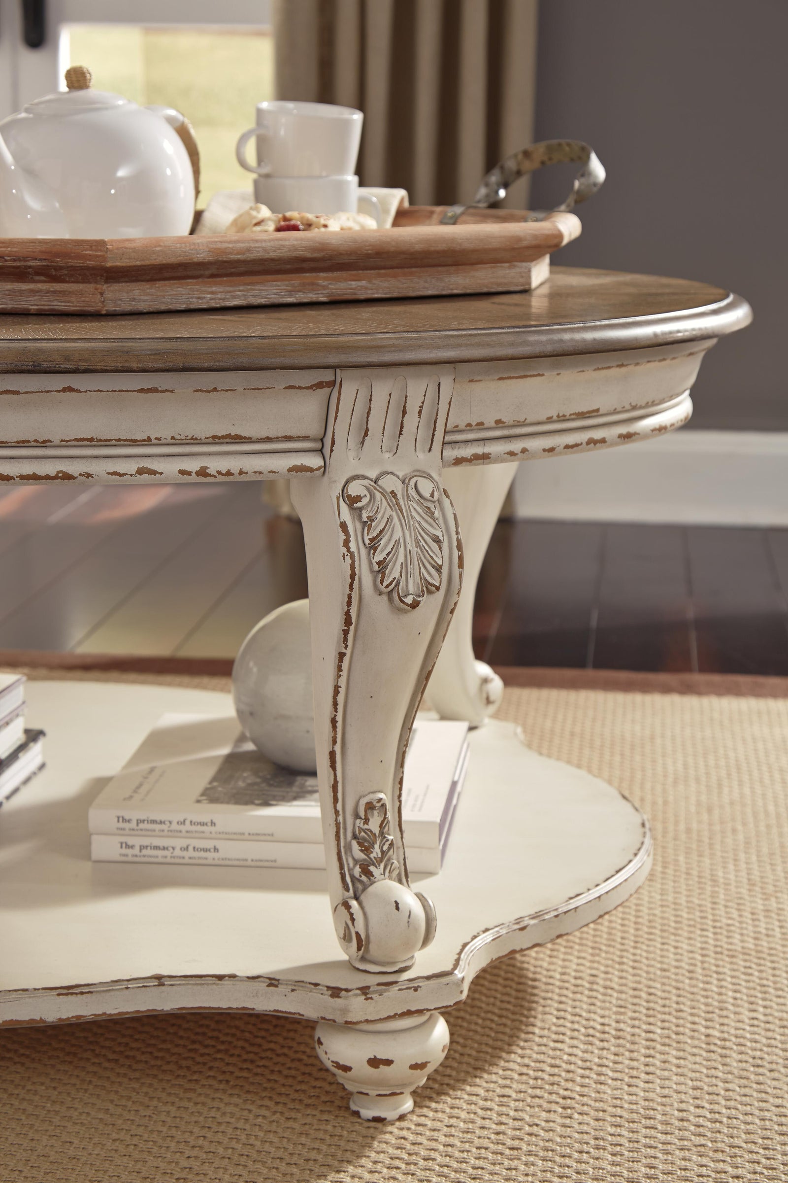 Realyn Coffee Table and 2 End Tables - White/Brown  (T743-SI) - Image 8