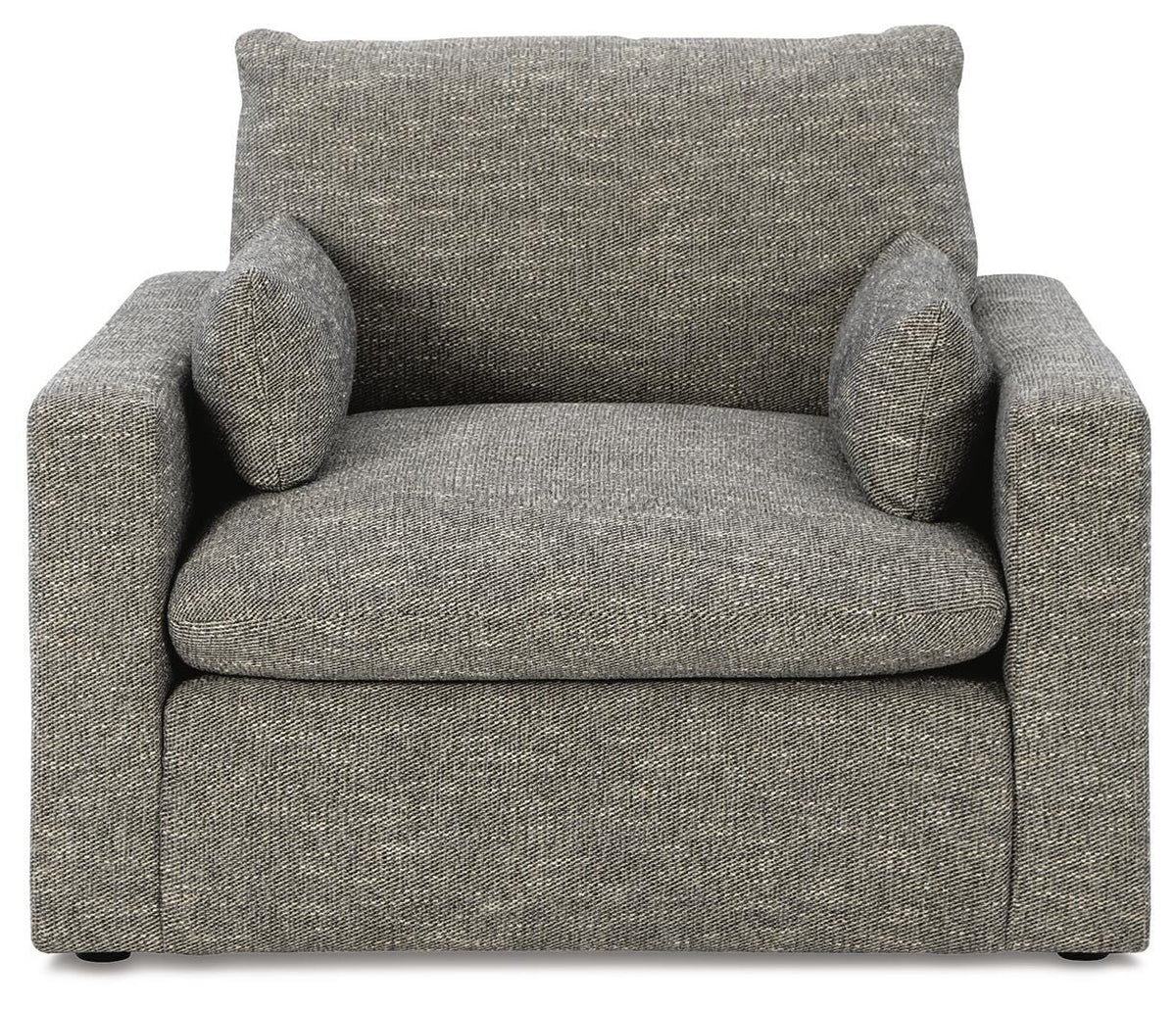 Dramatic Sofa, Loveseat, Oversized Chair and Ottoman (11702-SI) - Image 10