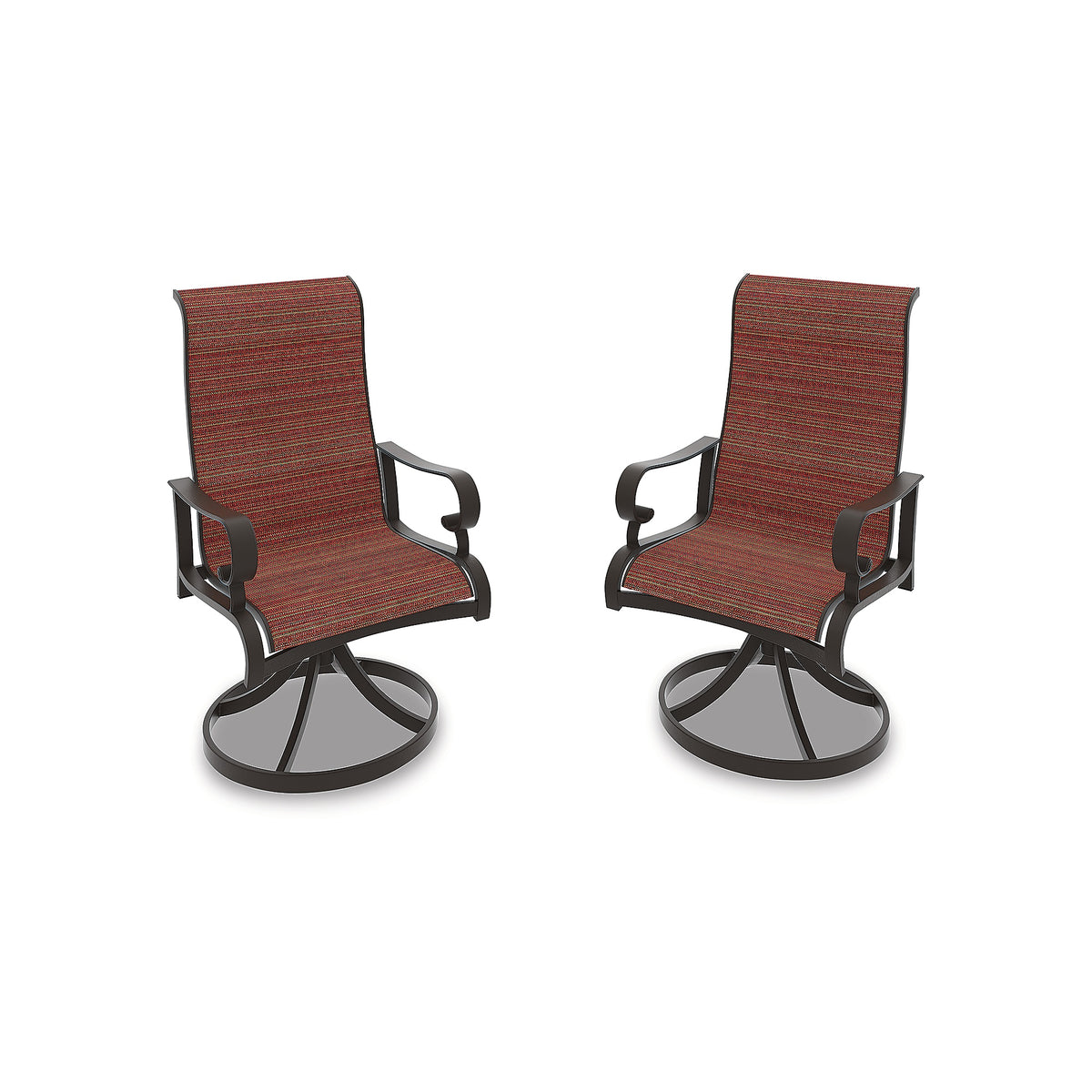 Apple Town Sling Swivel Chair (Set of 2) (P316-SI)