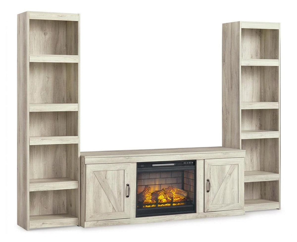 Bellaby 3-Piece Entertainment Center with Electric Fireplace (EW0331-SI)