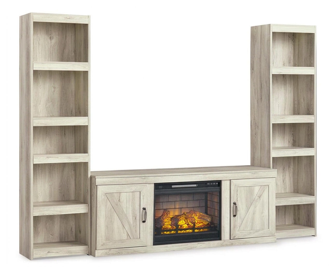 Bellaby 3-Piece Entertainment Center with Electric Fireplace (EW0331-SI)