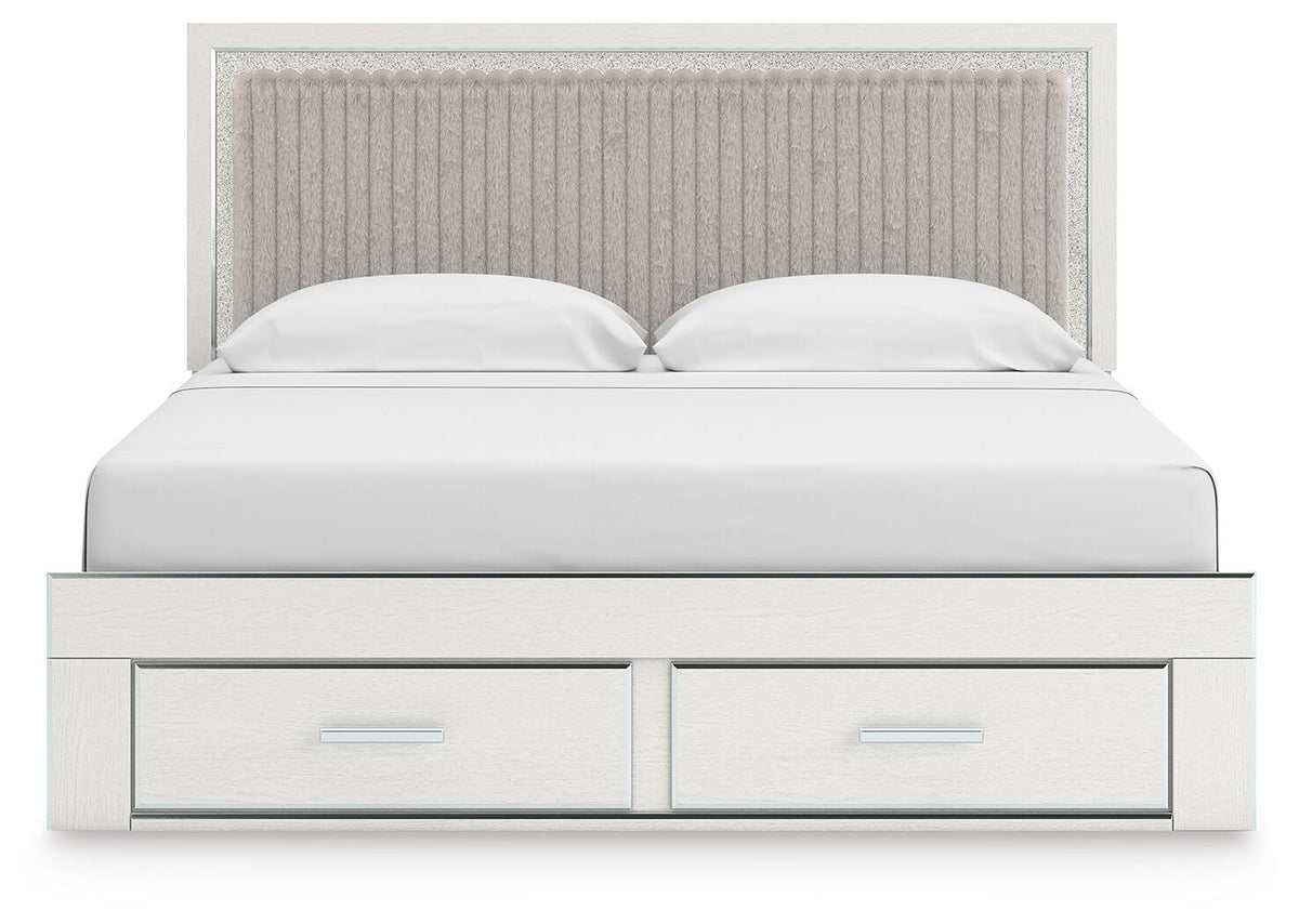 Zuraleus King Upholstered Panel Platform Storage Bed (PCB3381-SI) - Image 2
