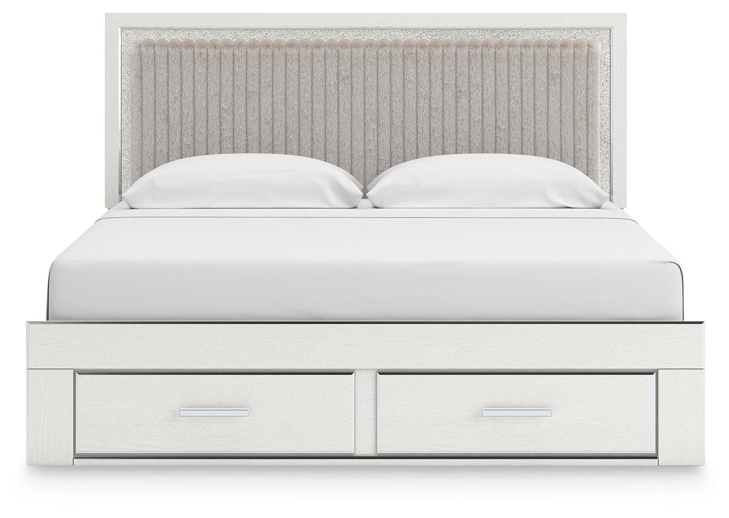Zuraleus King Upholstered Panel Platform Storage Bed (PCB3381-SI) - Image 2