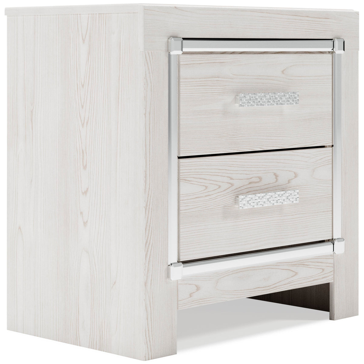 Altyra Upholstered Panel Bed, Dresser, Mirror, Chest and 2 Nightstands - White  (B2640-SI) - Image 6