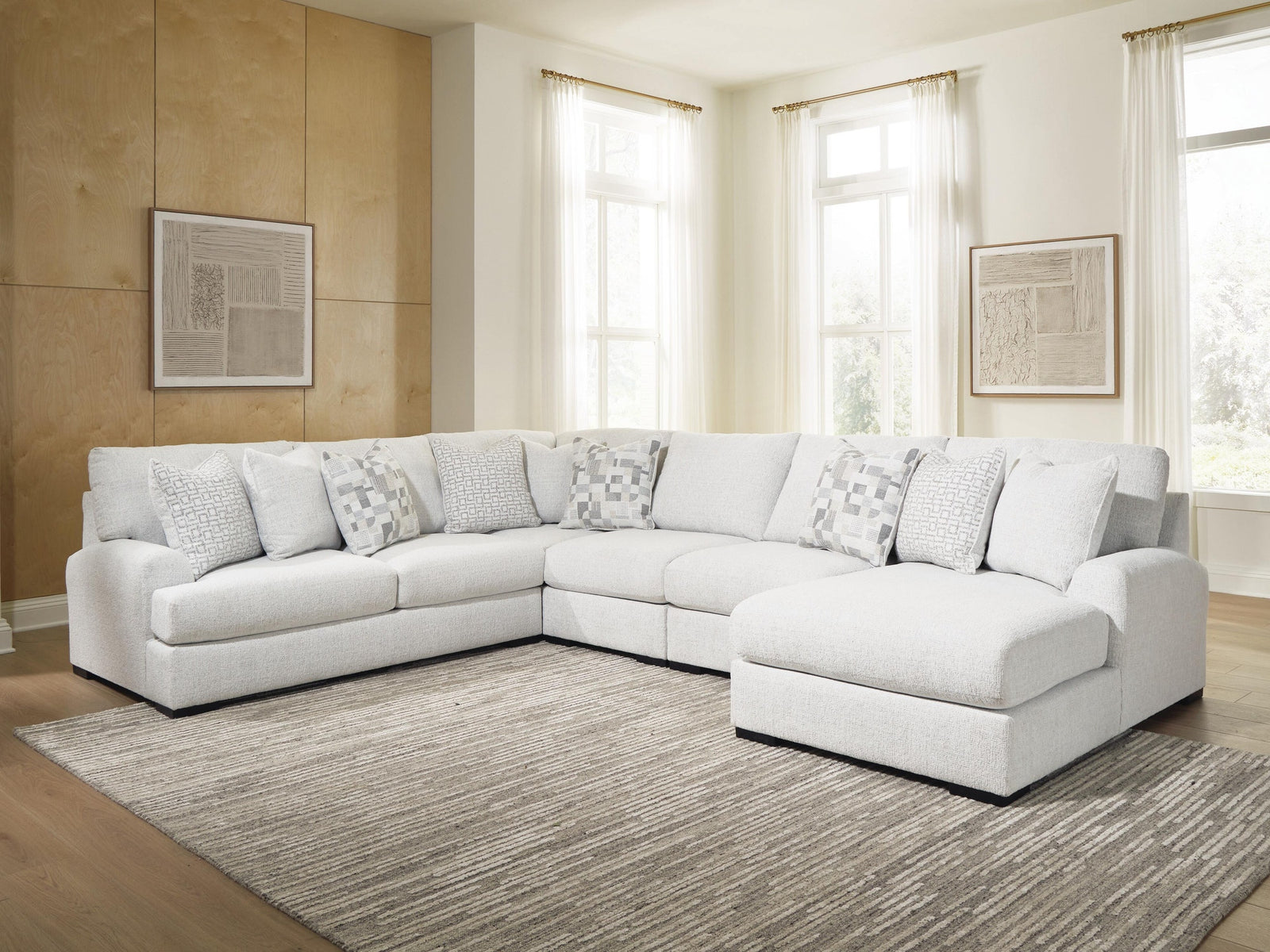 Misty-Lakes 5-Piece Sectional with Chaise (PC66906-SI) - Image 2