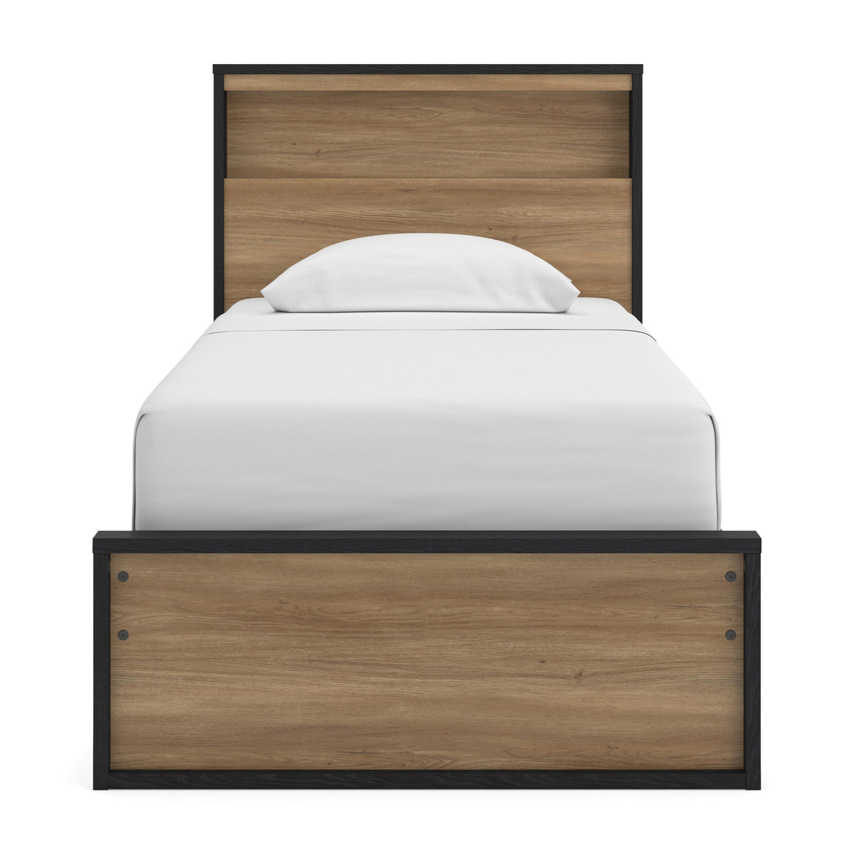Kozmour Bookcase Complete Bed Frame - Black/Brown  (EB1460-SI) - Image 25
