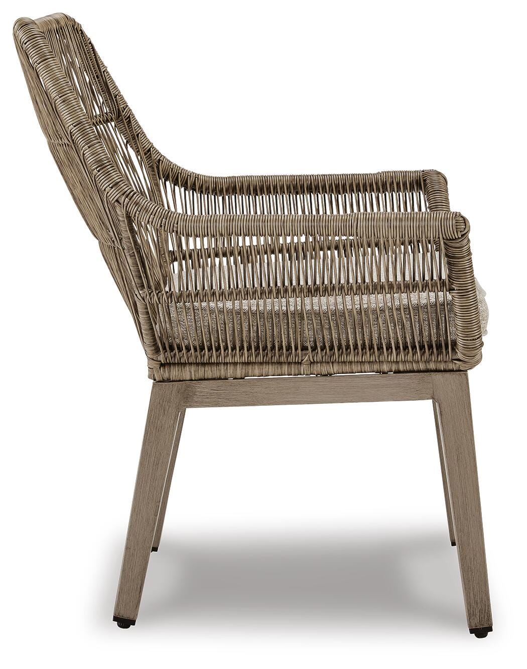 Beach Front Arm Chair with Cushion (Set of 2) (P399-SI) - Image 4