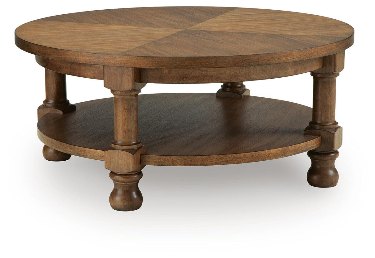 Chadworth Coffee Table - Medium Brown  (T614-SI)