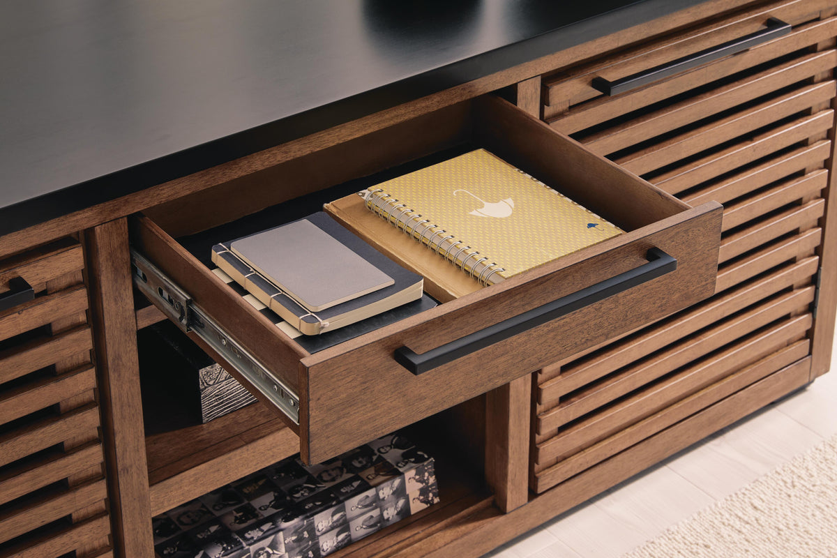 Kallari Credenza with Desk Return (H737-SI) - Image 8