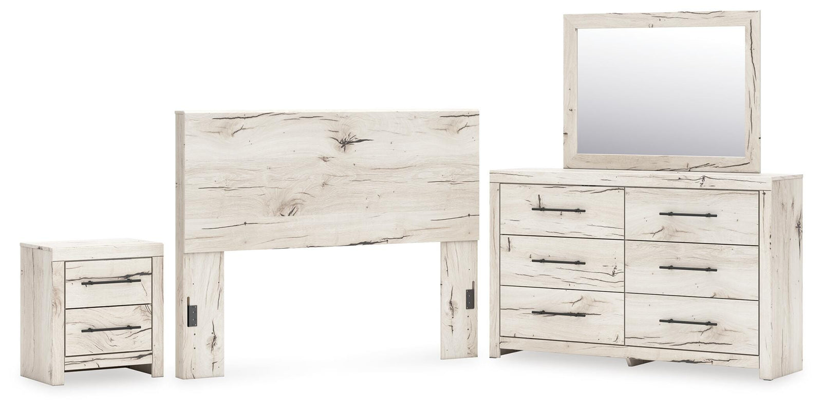 Lawroy Panel Headboard, Dresser and Nightstand - Light Natural  (B2310-SI)