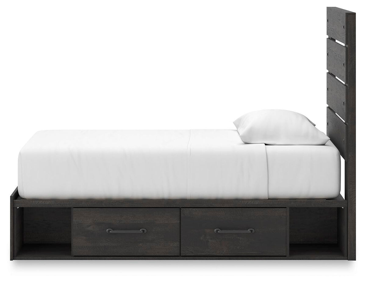 Hollivern Twin Panel Bed with Storage (PCB2108-SI) - Image 6