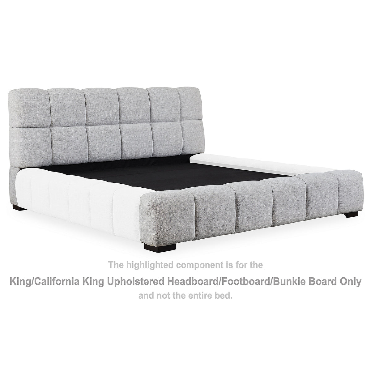 Grendusk King/California King Upholstered Headboard/Footboard/Bunkie Board (PCB584-SI)