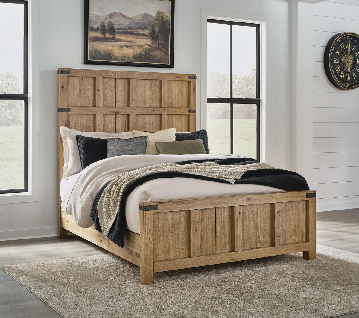 Ridgester Panel Bed, Dresser and Mirror (B858-SI) - Image 8