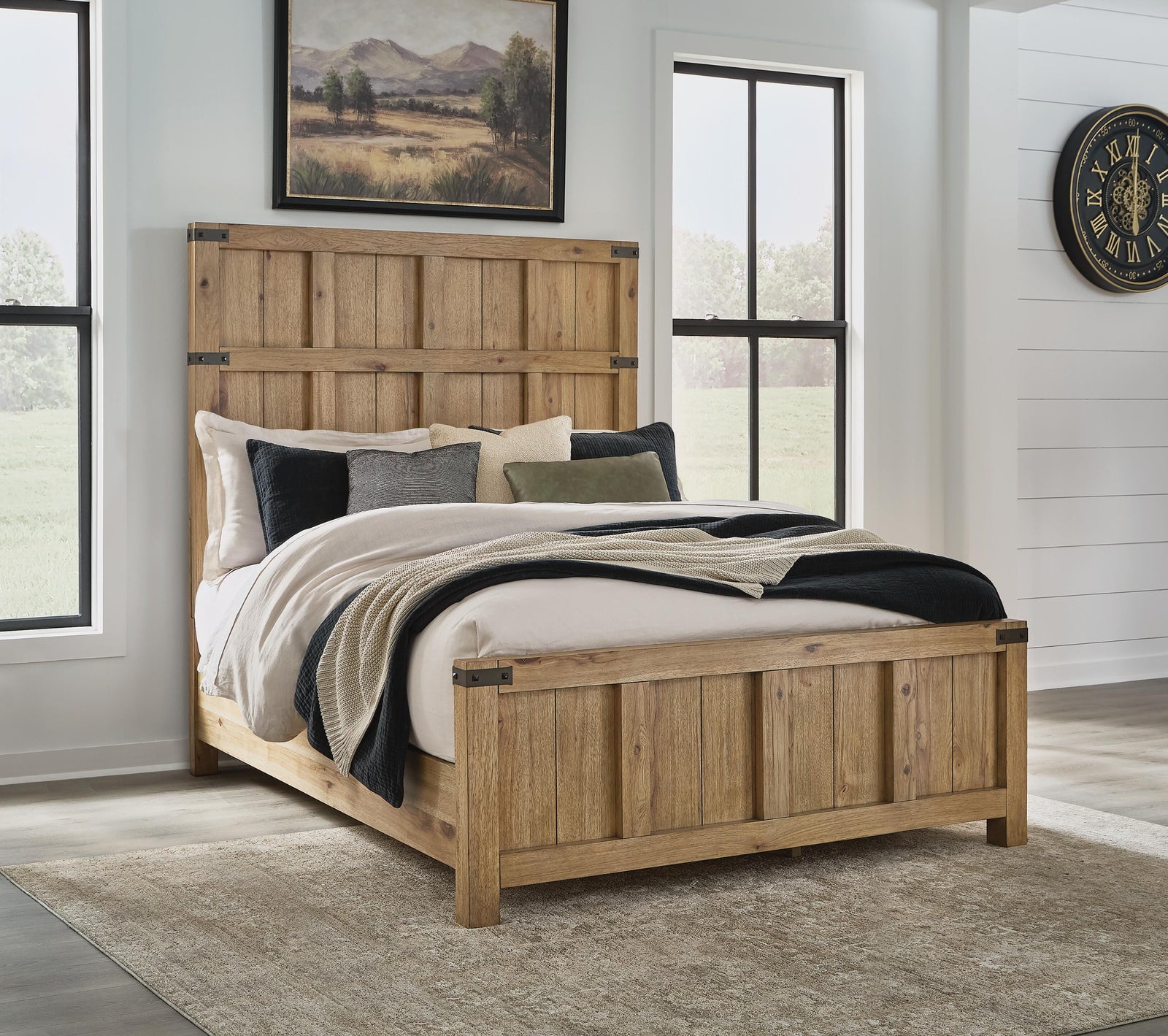 Ridgester Panel Bed, Dresser and Mirror (B858-SI) - Image 8
