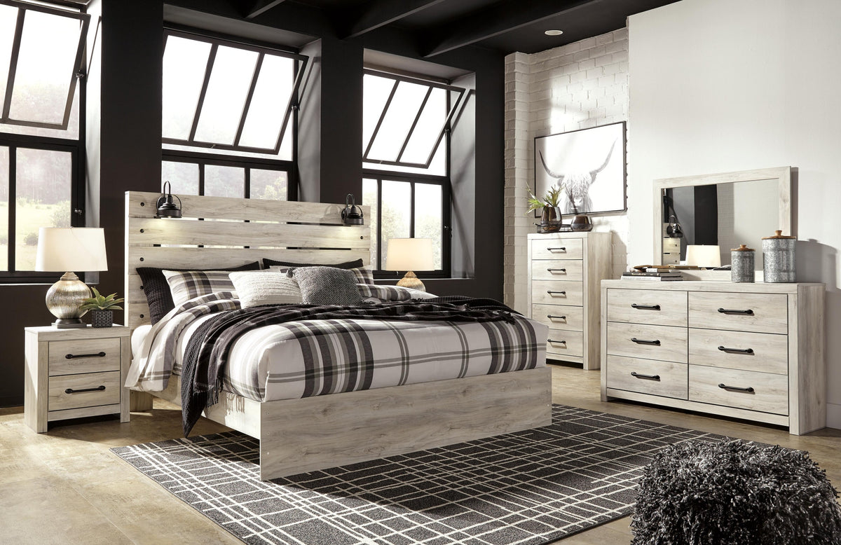 Cambeck Panel Bed - Whitewash  (B192-SI) - Image 5