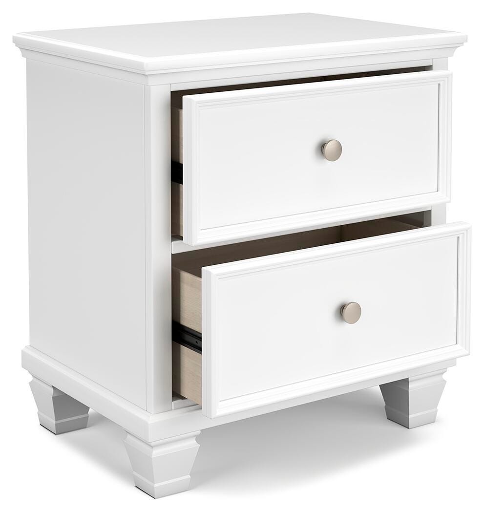 Fortman Panel Bed, Dresser, Mirror and Nightstand - White  (B680-SI) - Image 17