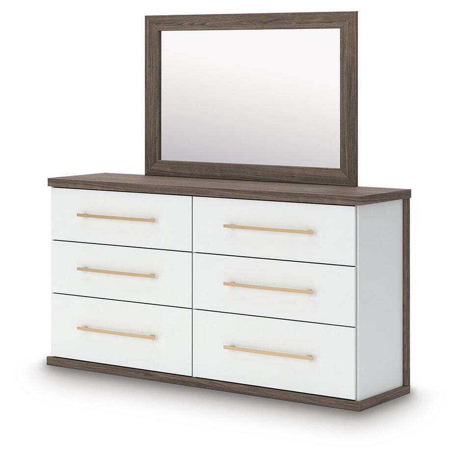 Kendanport King Upholstered Bed, Dresser, Mirror and Chest (PCB1108-SI) - Image 8
